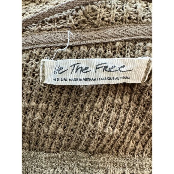 Free People Cropped Cotton-Blend Wrap Sweater with Side Ties Size Medium - Picture 3 of 10